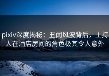 pixiv深度揭秘：丑闻风波背后，主持人在酒店房间的角色极其令人意外