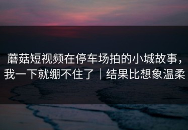 蘑菇短视频在停车场拍的小城故事，我一下就绷不住了｜结果比想象温柔